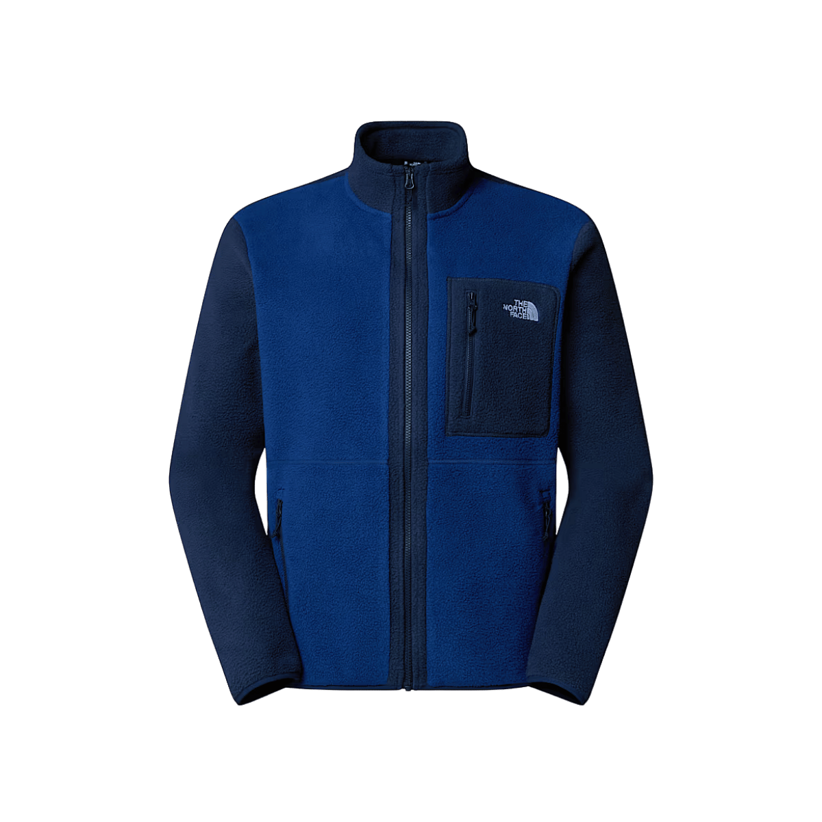 NORTH FACE MEN'S YUMIORI FULL ZIP - ESTATE BLUE/SUMMIT NAVY, FRONT ANGLE, SM, MD, LG, XL, XXL