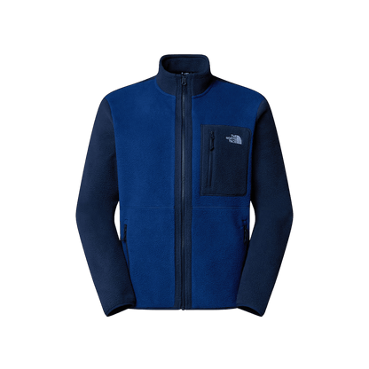 NORTH FACE MEN'S YUMIORI FULL ZIP - ESTATE BLUE/SUMMIT NAVY, FRONT ANGLE, SM, MD, LG, XL, XXL