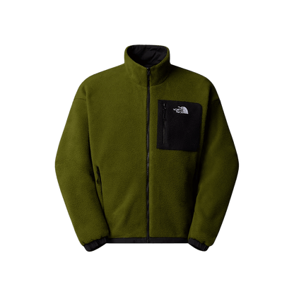 NORTH FACE MEN'S YUMIORI REVERSIBLE JACKET - TNF BLACK/WOODLAND GREEN, FRONT ANGLE, SM, MD, LG, XL