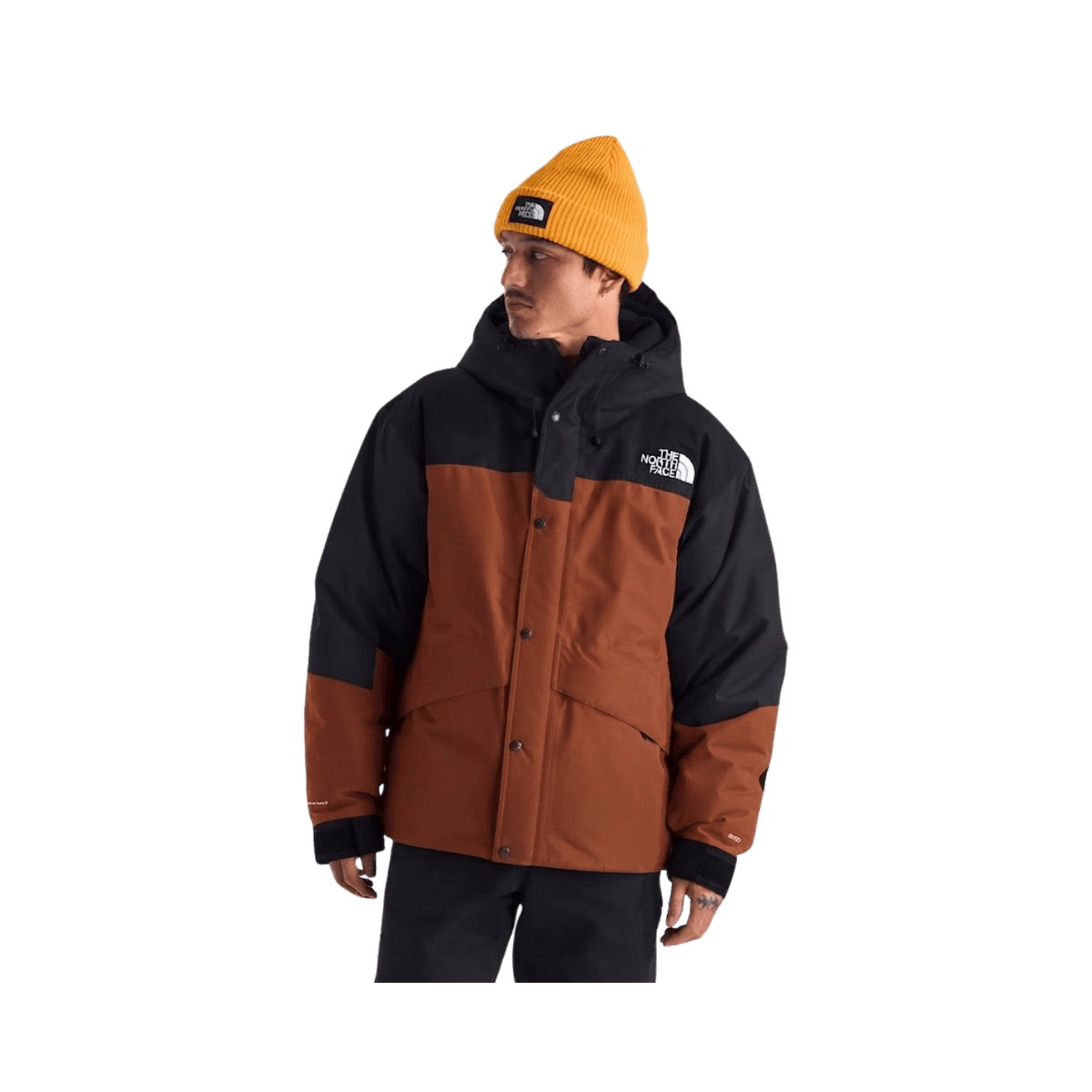 NORTH FACE MOUNTAIN DOWN JACKET- CHESTNUT/BLACK