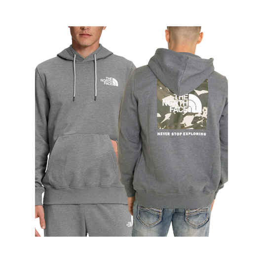 NORTH FACE PRINTED BOX NSE HOODIE TNF MED GREY HEATHER