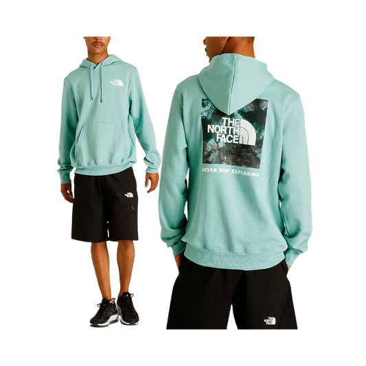 NORTH FACE PRINTED BOX NSE HOODIE WASABI