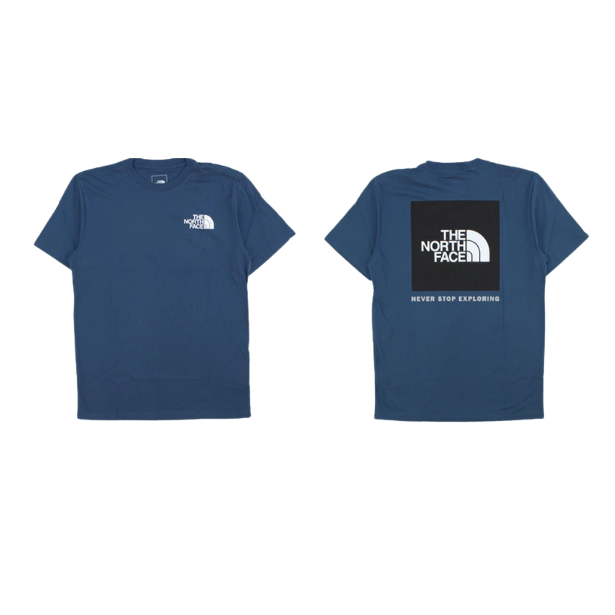 NORTH FACE SS BOX NSE TEE SHADY BLUE TNF BLACK