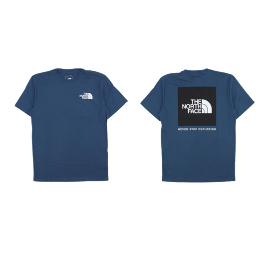 NORTH FACE SS BOX NSE TEE SHADY BLUE TNF BLACK