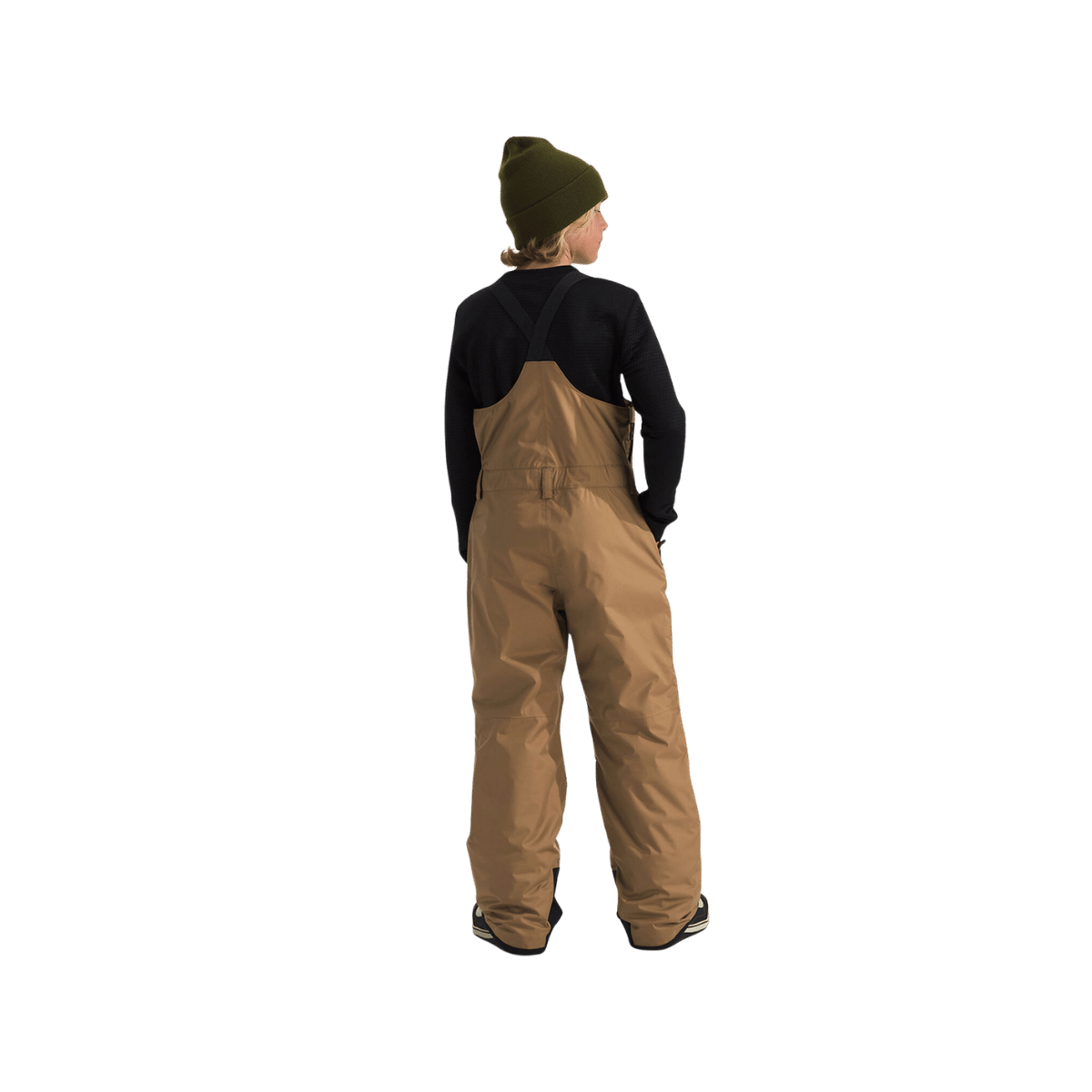 NORTH FACE TEEN FREEDOM INSULATED BIB - UTILITY BROWN, BACK ANGLE, SM, MD, LG, XL, XXL