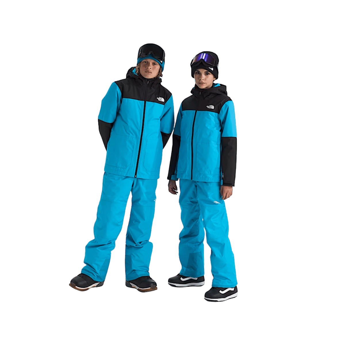 NORTH FACE TEEN FREEDOM TRICLIMATE - MERIDIAN BLUE, FRONT ANGLE, SM, MD, LG, XL, XXL