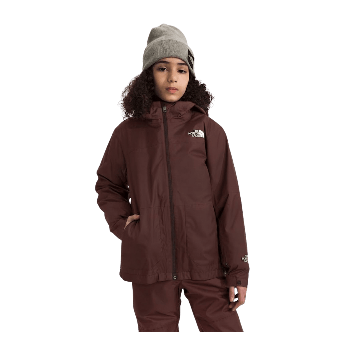 NORTH FACE TEEN FREEDOM TRICLIMATE BURGUNDY CLAY