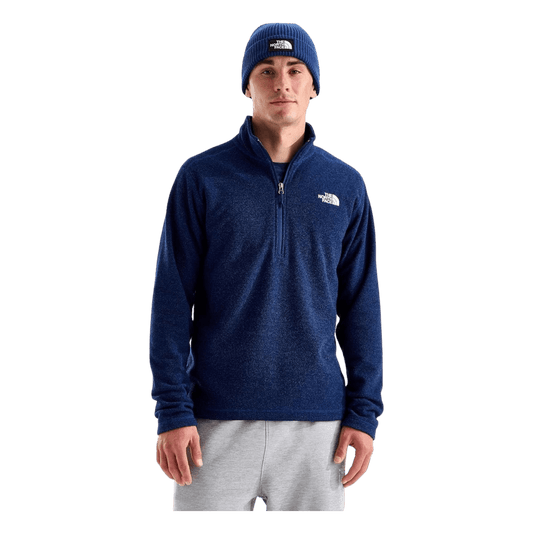 NORTH FACE TEXTURED CAP ROCK 1/4 ZIP BOLD BLUE HEATHER
