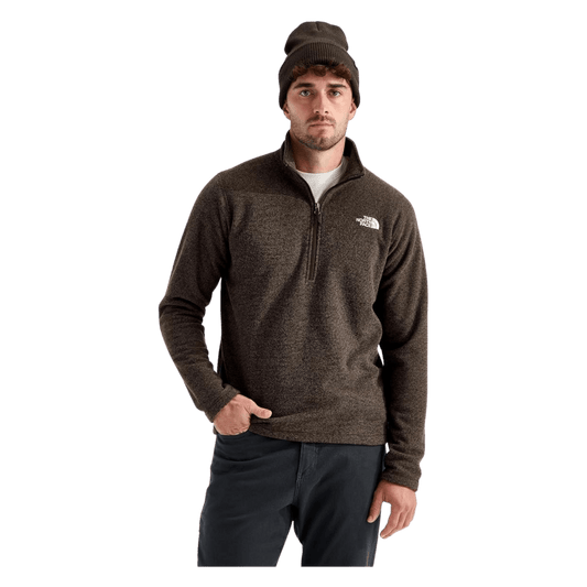 NORTH FACE TEXTURED CAP ROCK QUARTER ZIP- CHESTNUT