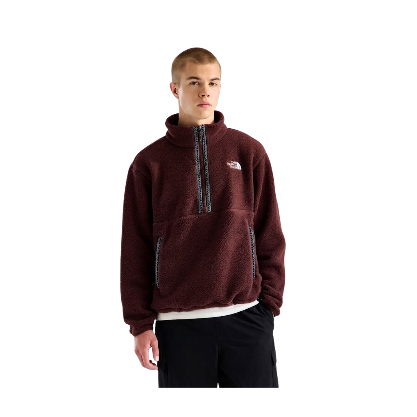 NORTH FACE TNF FLEESKI 1/4 ZIP PO DARK CHESTNUT