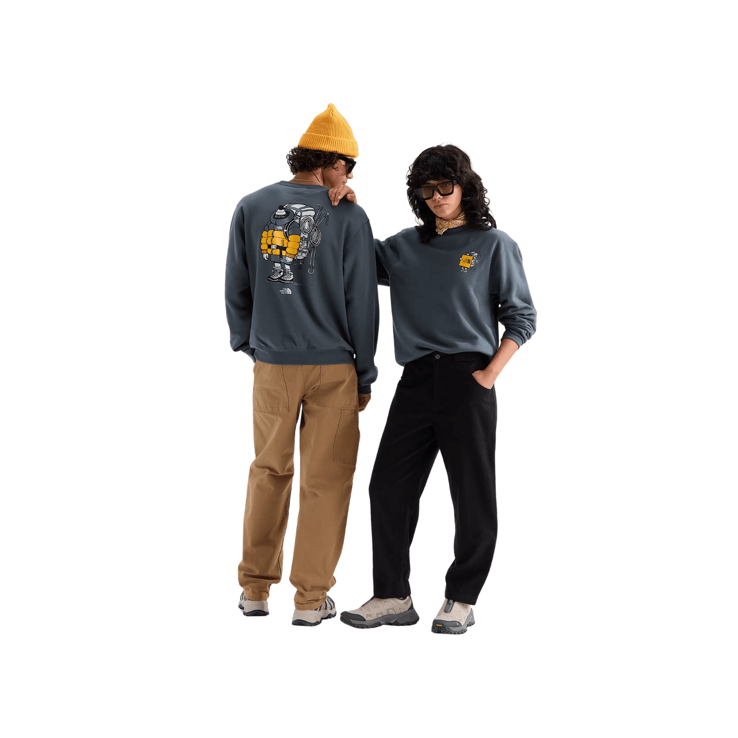 NORTH FACE UNISEX RELAXED CREW ANTHRACITE GRAY