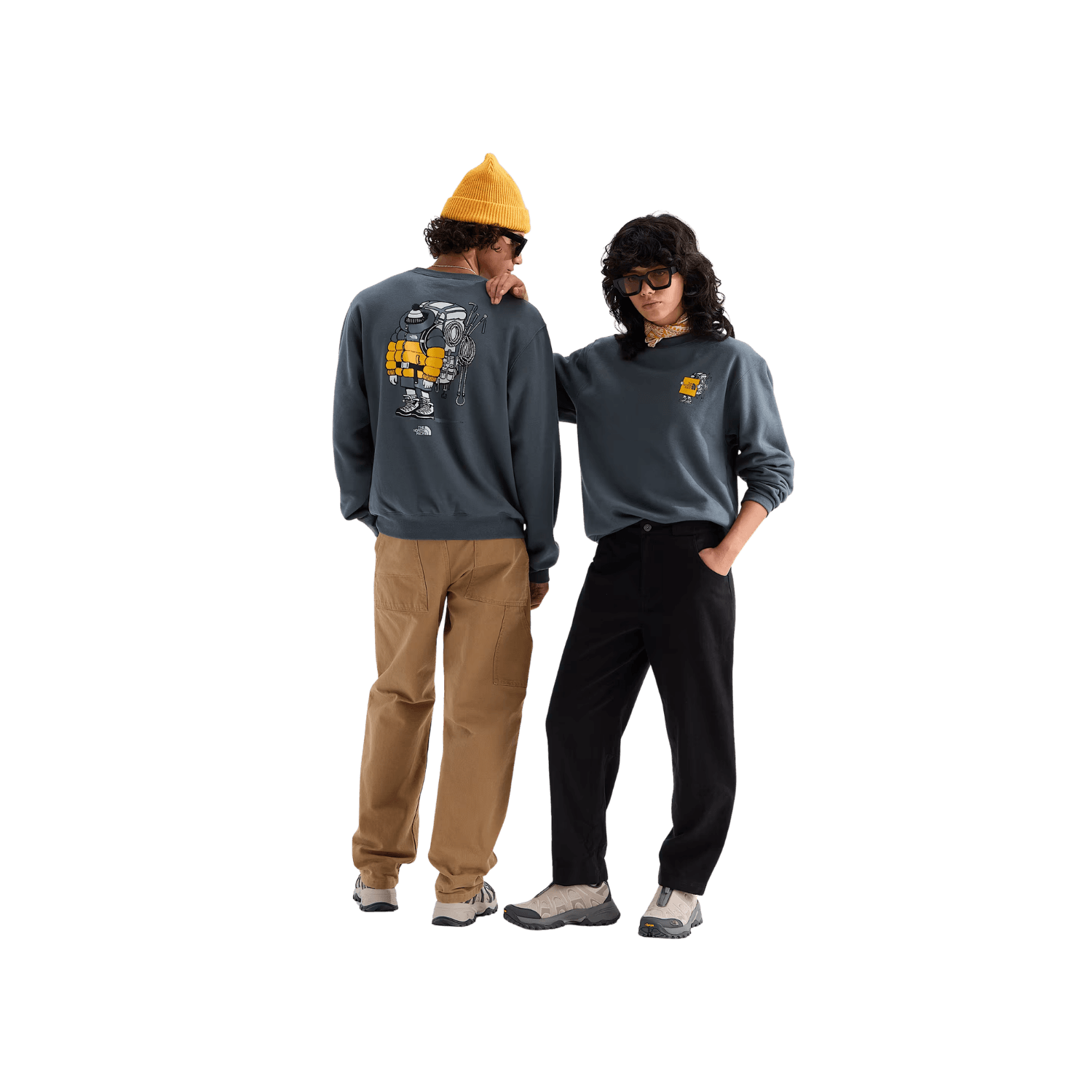 NORTH FACE UNISEX RELAXED CREW ANTHRACITE GRAY