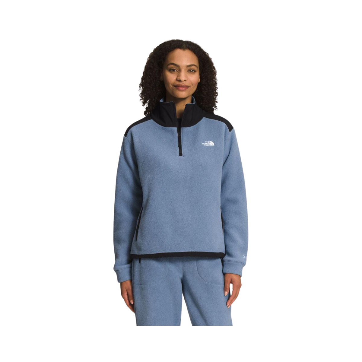 NORTH FACE W ALPINE POLARTEC 200 1/4 ZIP FOLK BLUE
