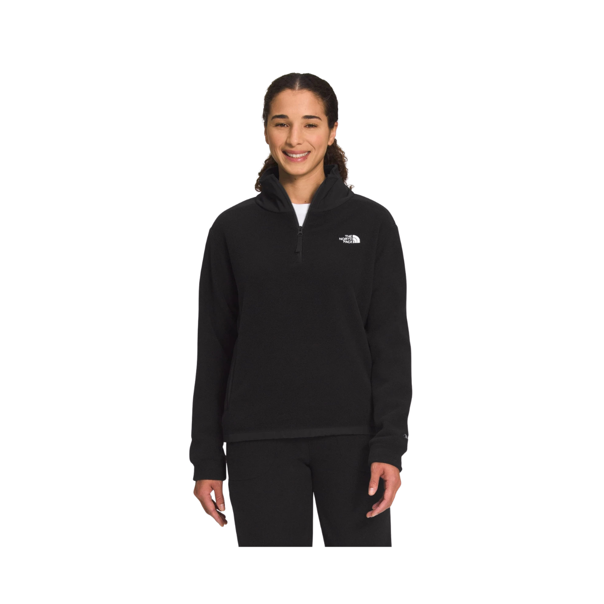 NORTH FACE W ALPINE POLARTEC 200 1/4 ZIP TNF BLACK