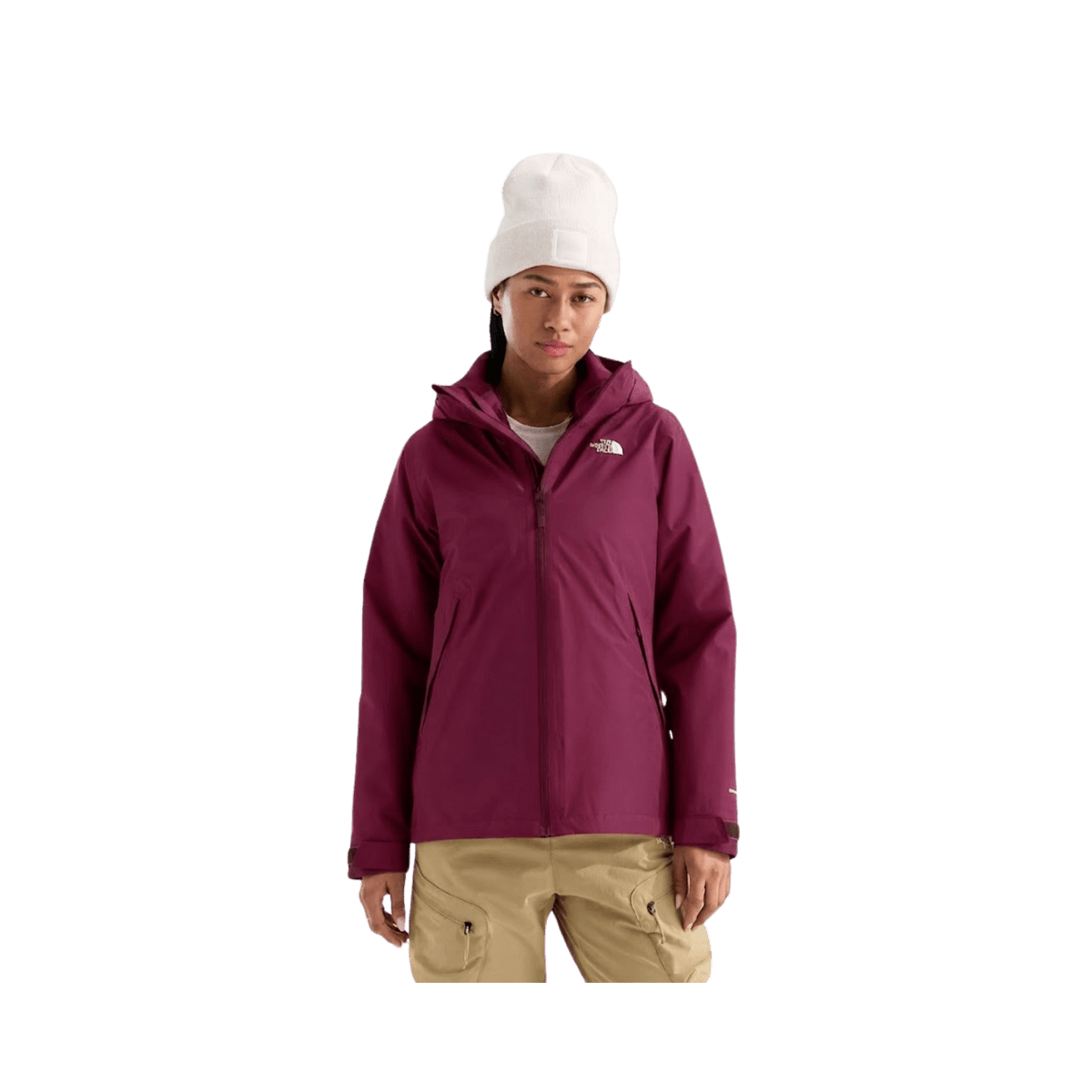 NORTH FACE WOMENS CARTO MONO TRICLIMATE HOOD JACKET- BURGUNDY CRUSH