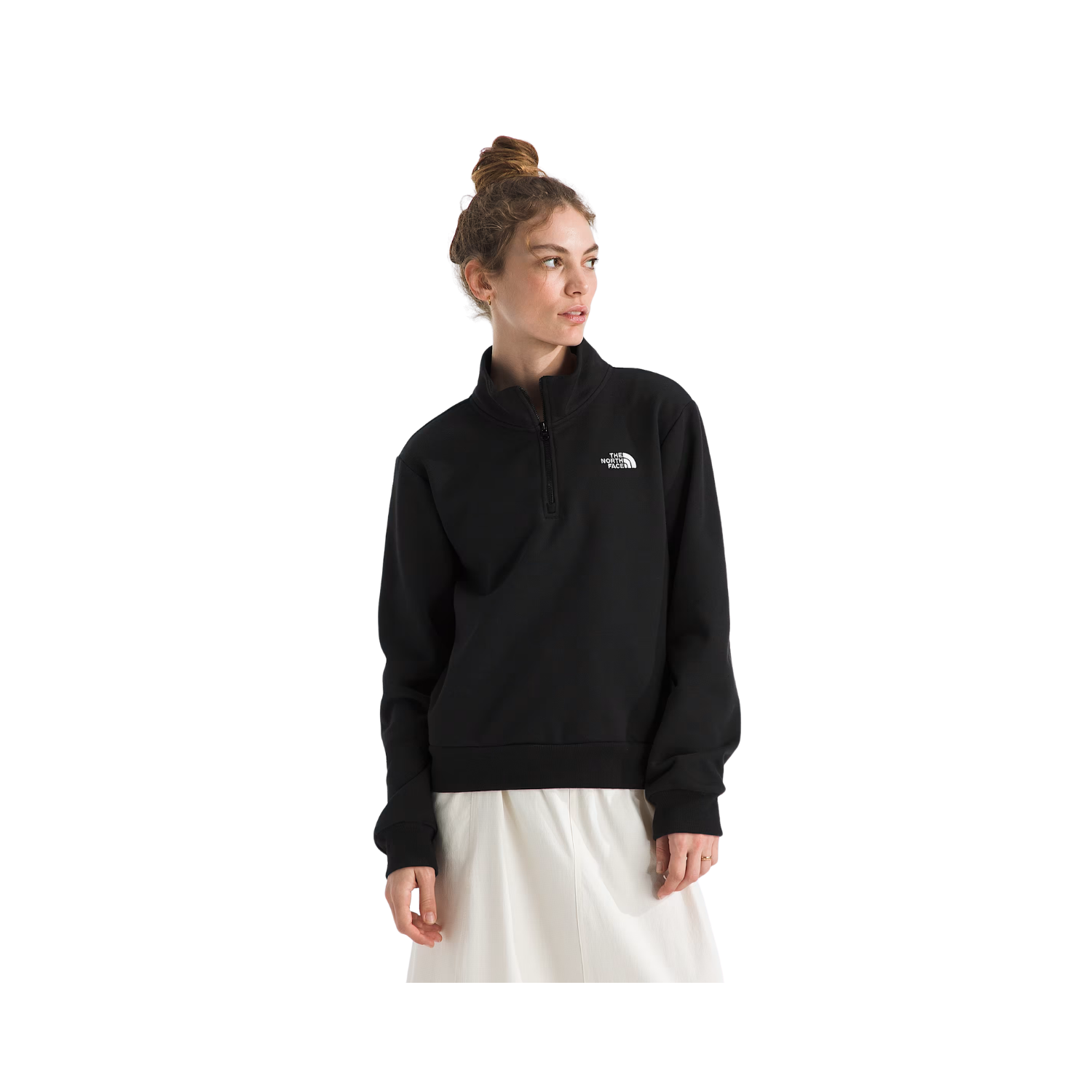 NORTH FACE W EVLTN SIMPLE DOME 1/4 ZIP TNF BLACK