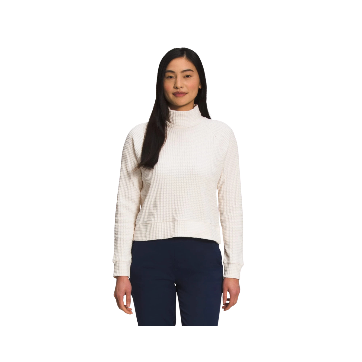 NORTH FACE W L/S MOCK NECK CHABOT GARDENIA WHITE