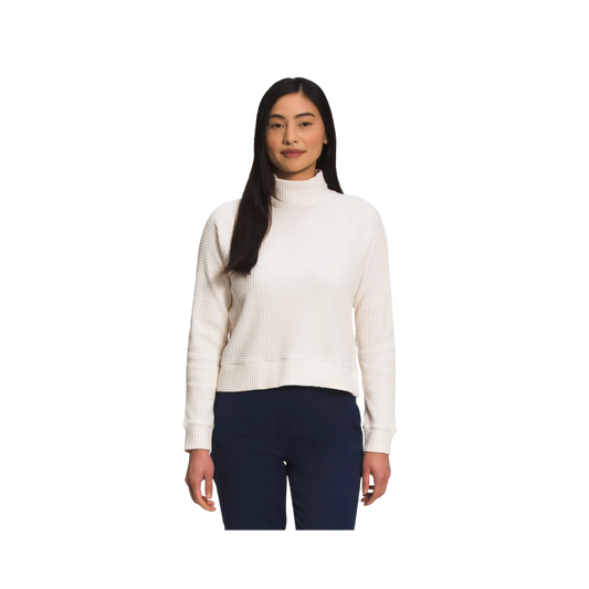 NORTH FACE W L/S MOCK NECK CHABOT GARDENIA WHITE