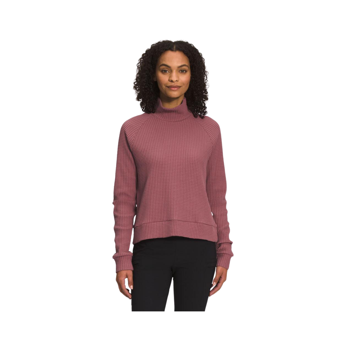NORTH FACE W L/S MOCK NECK CHABOT WILD GINGER