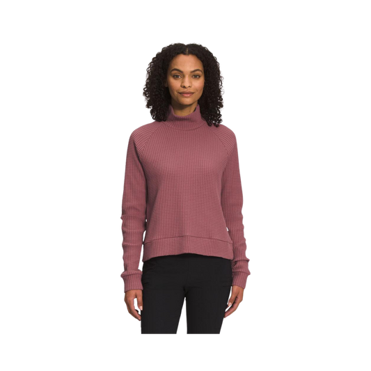 NORTH FACE W L/S MOCK NECK CHABOT WILD GINGER