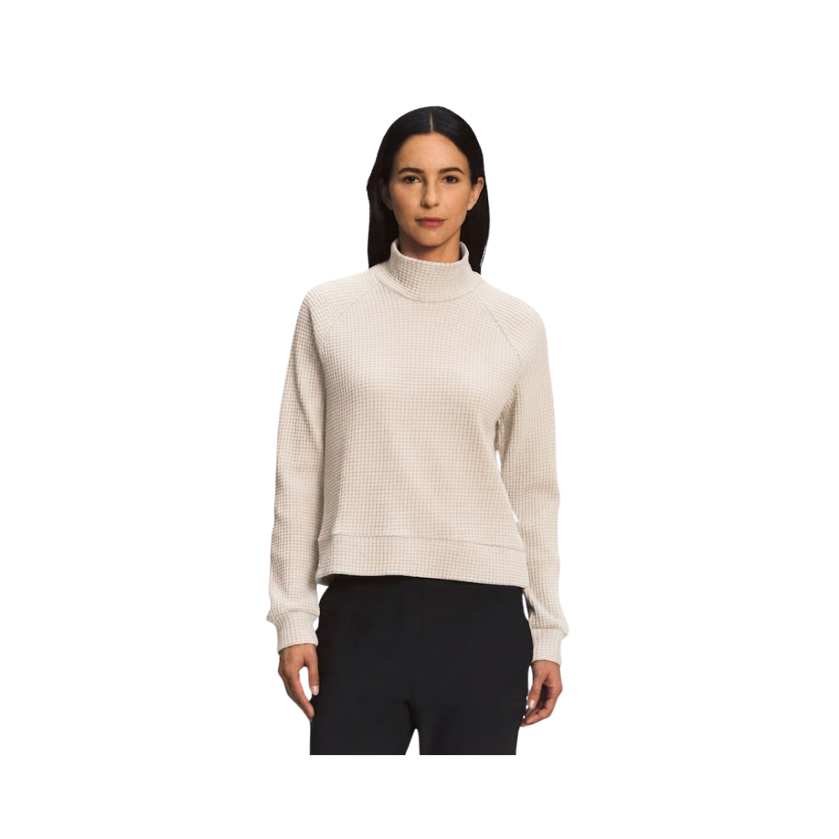 NORTH FACE W LS MOCK NECK CHABOT WHITE DUNE