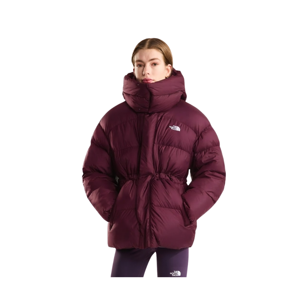 NORTH FACE W PUFFER OVERSIZED PARKA GARNET