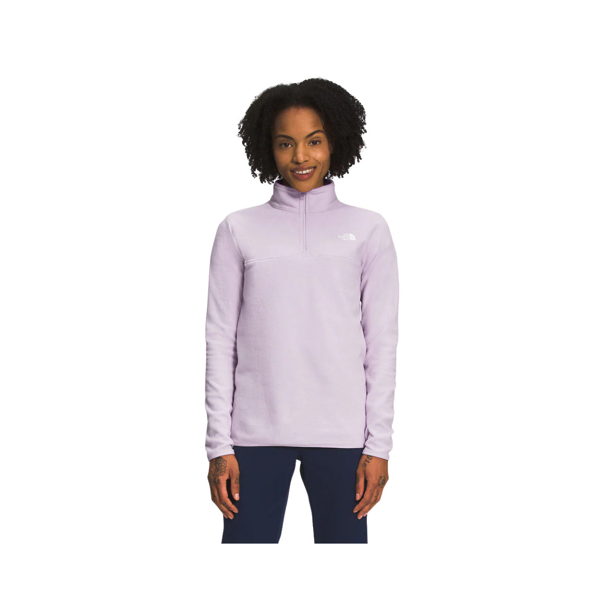 NORTH FACE W TKA GLACIER 1/4 ZIP LAVENDER FOG