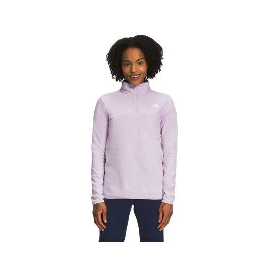 NORTH FACE W TKA GLACIER 1/4 ZIP LAVENDER FOG