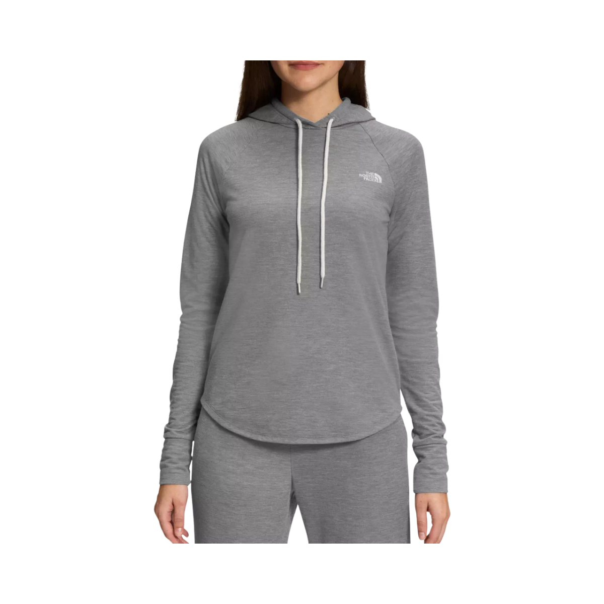NORTH FACE W WESTBRAE KNIT HOODIE TNF MED GREY HEATHER
