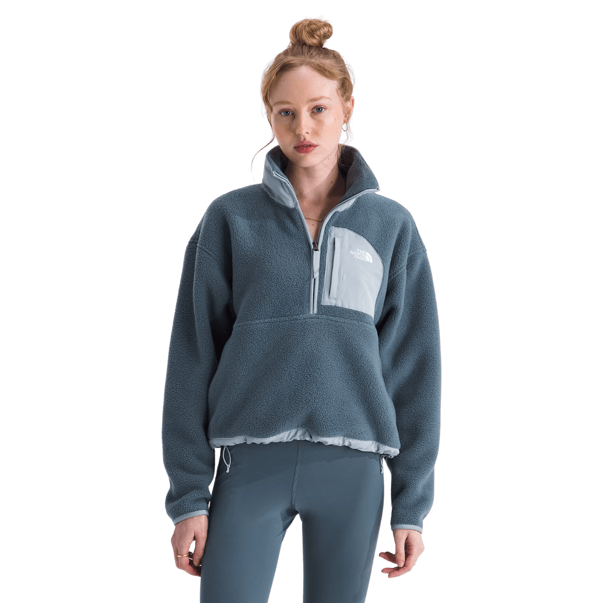 NORTH FACE W YUMIORI OFF PEAK 1/2 ZIP JKT GRANITE FROST GREY