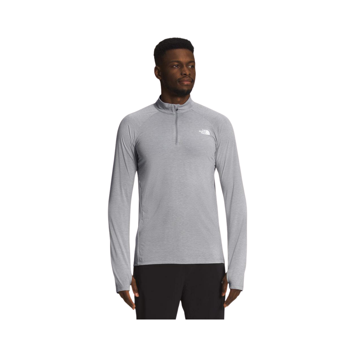 NORTH FACE WANDER 1/4 ZIP MELD GREY HEATHER