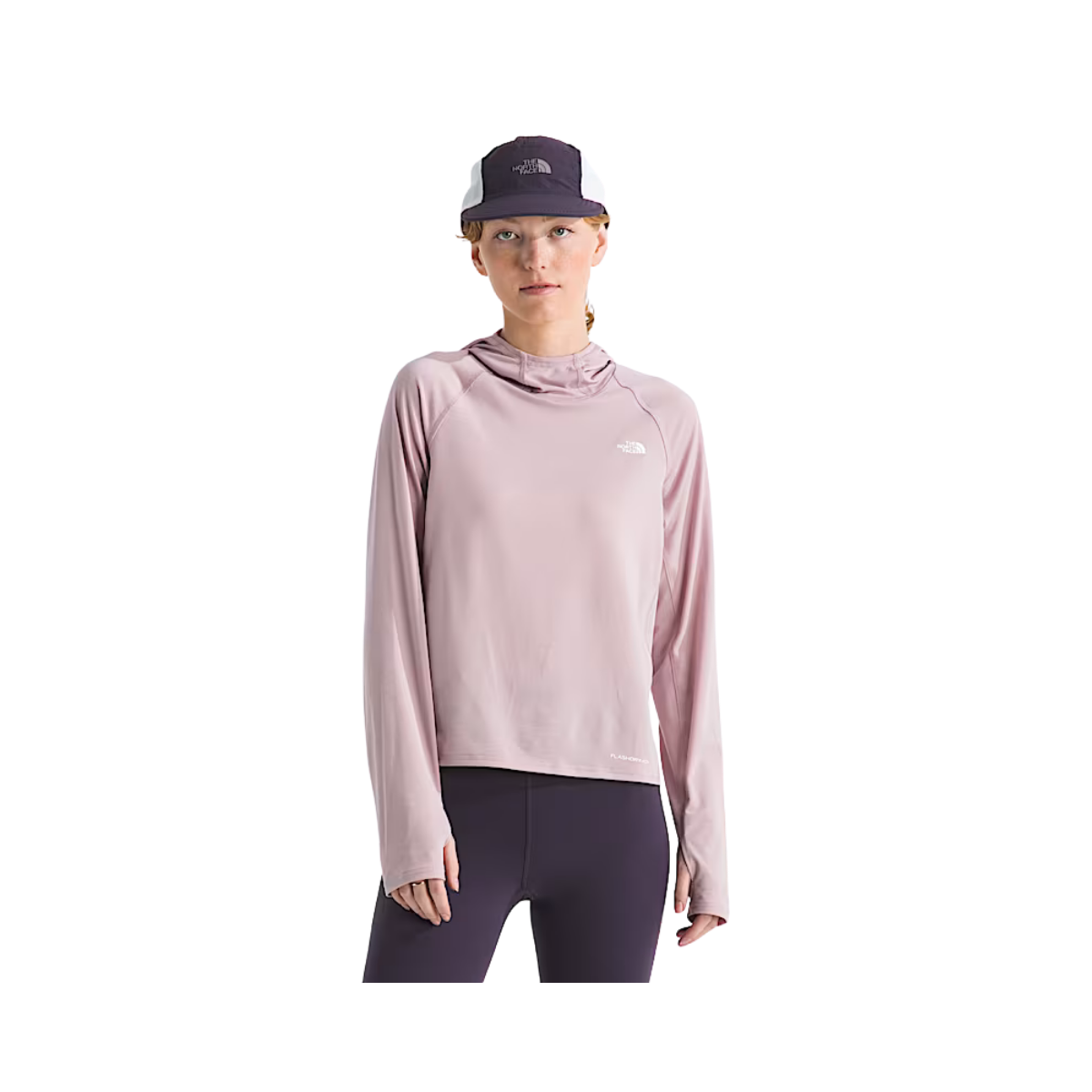 NORTH FACE WOMENS ADVENTURE SUN HOODIE METAL PINK