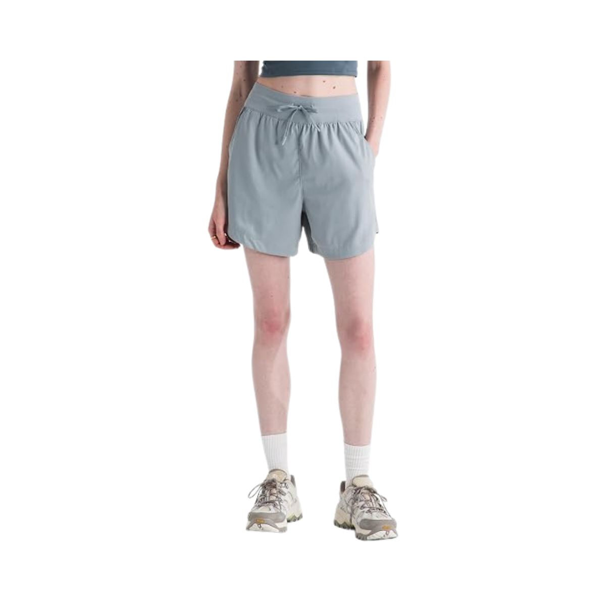 NORTH FACE WOMENS APHRODITE ARISE SHORT 5" FROST GREY