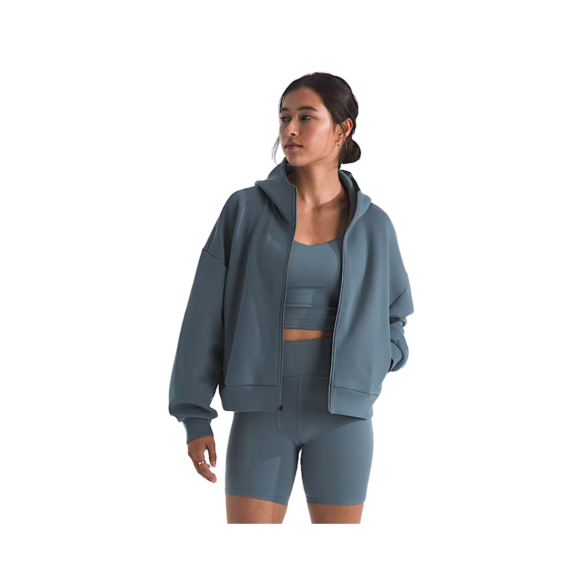 NORTH FACE WOMENS JAIDA FZ HOODED JKT GRANITE GREY