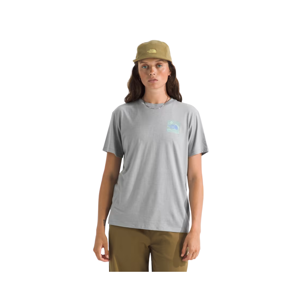 NORTH FACE WOMENS MOUNTAIN ESCAPE S/S TEE FRONT VIEW