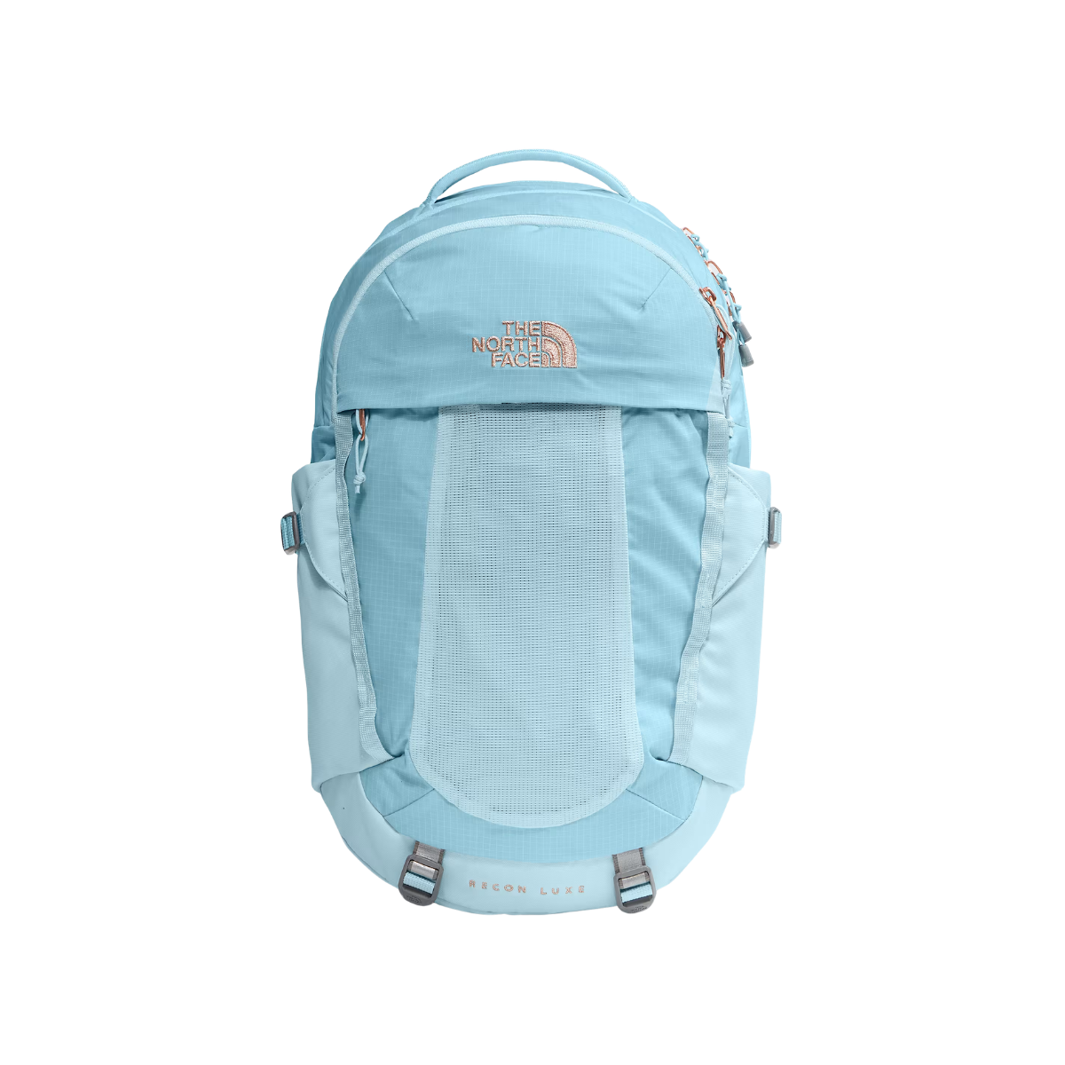 NORTH FACE WOMENS RECON LUXE BACKPACK GLACIER BURNT CORAL METALLIC
