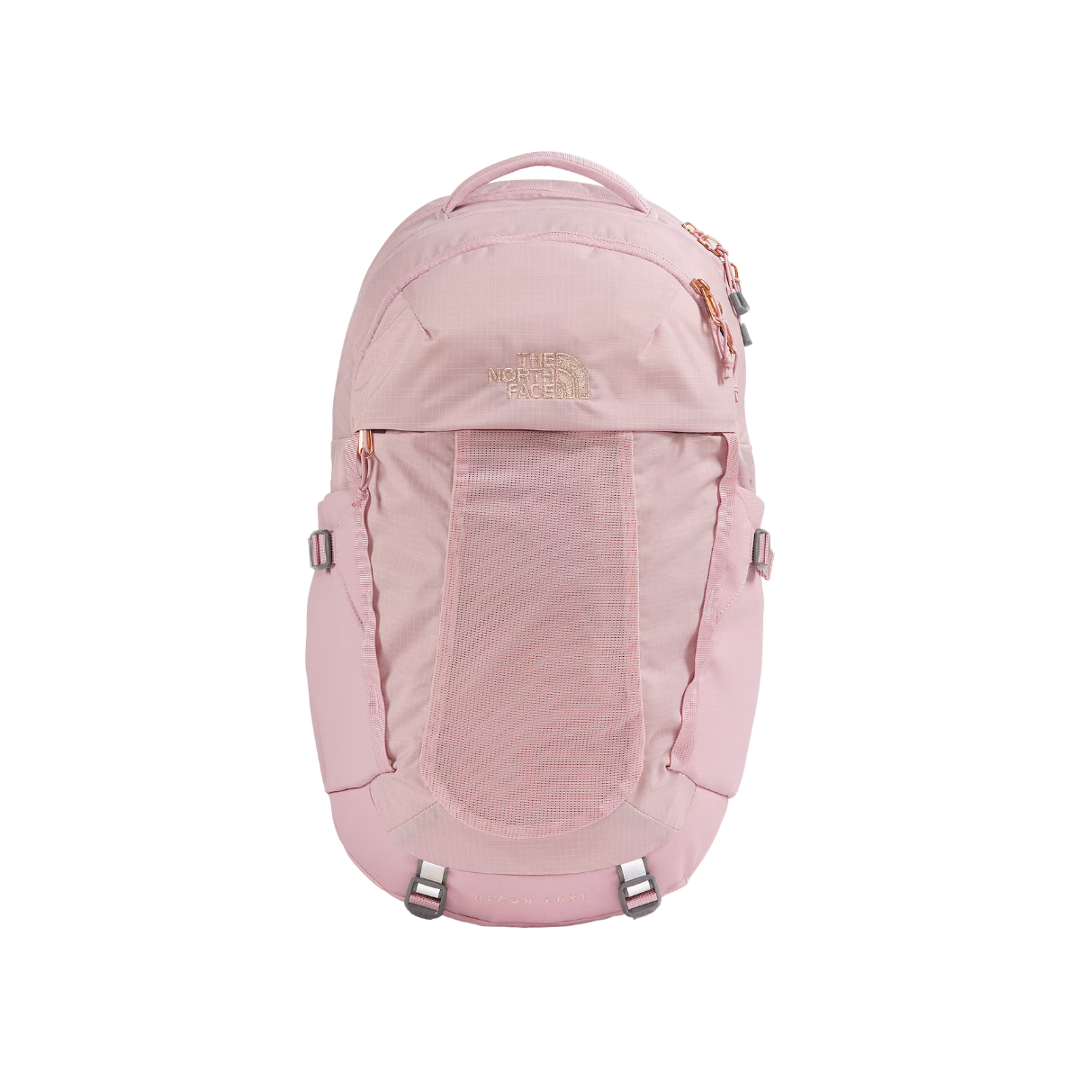 NORTH FACE WOMENS RECON LUXE BACKPACK METAL PINK BURNT CORAL METALLIC