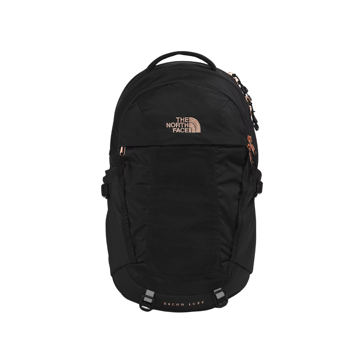 NORTH FACE WOMENS RECON LUXE BACKPACK TNF BLACK BURNTCORAL METALLIC