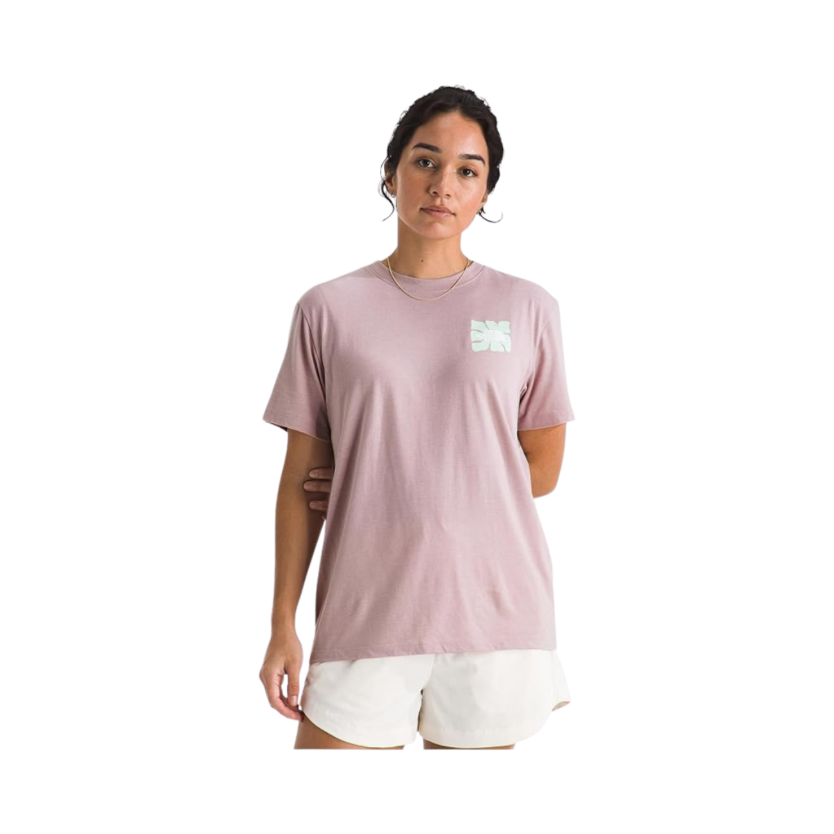 NORTH FACE WOMENS TRI-BLEND SUN CUTIE S/S TEE FRONT VIEW