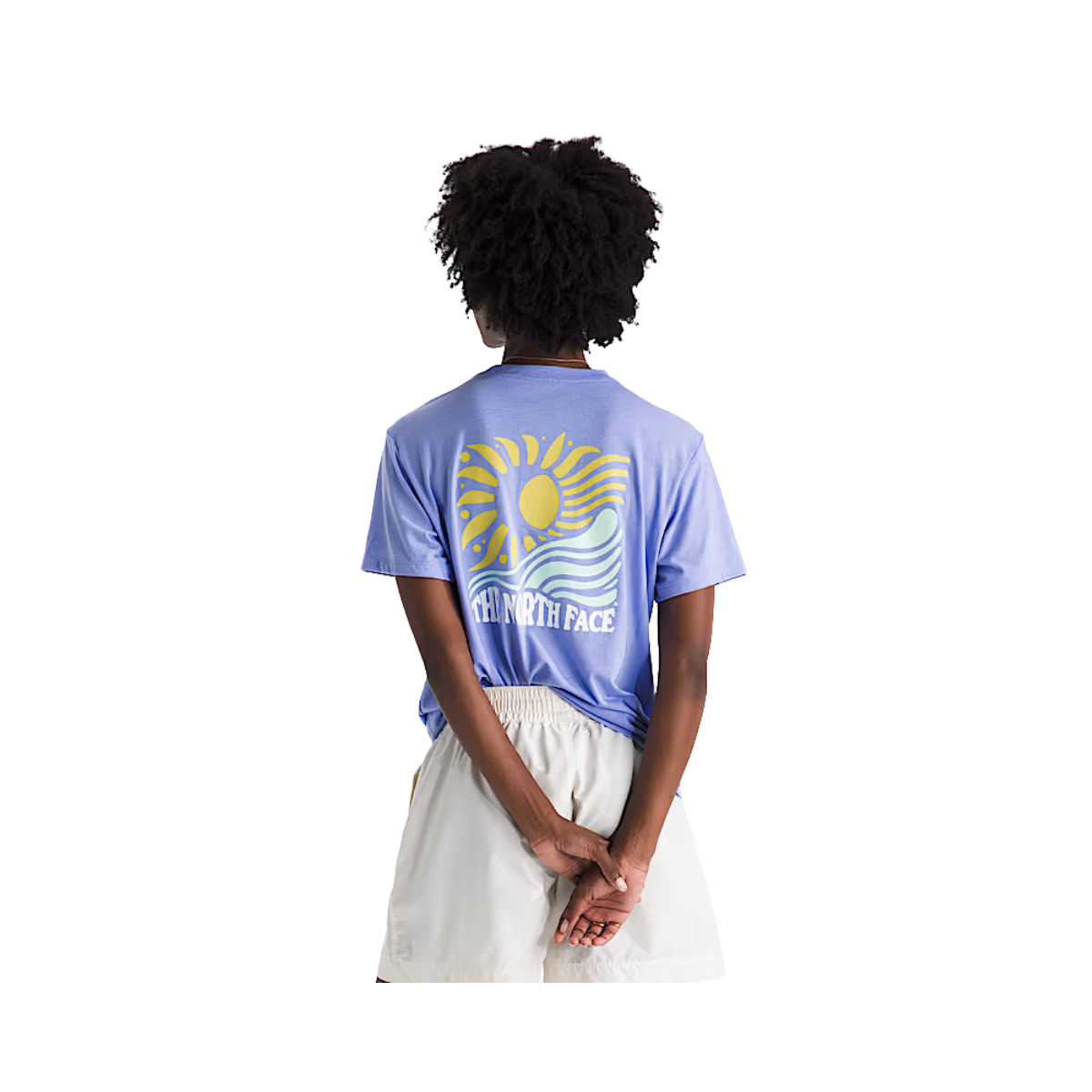 NORTH FACE WOMENS TRI-BLEND SUN S/S TEE BACK VIEW