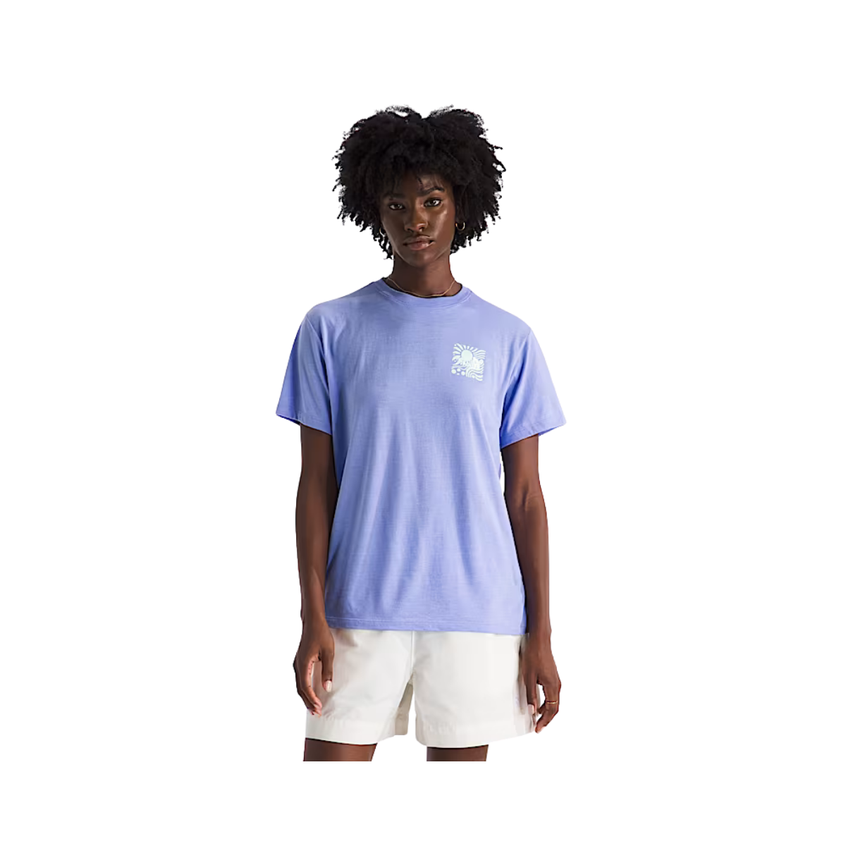 NORTH FACE WOMENS TRI-BLEND SUN S/S TEE FRONT VIEW