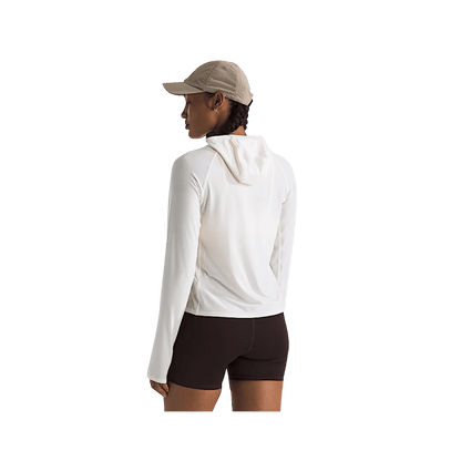 NORTH FACE WOMEN'S ADVENTURE SUN HOODIE - WHITE DUNE, BACK ANGLE, SM, MD, LG, XL, XXL