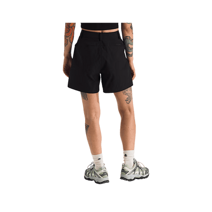 NORTH FACE WOMEN'S BASIN SHORT 5" - TNF BLACK, BACK ANGLE, 04, 06, 08, 10, 12