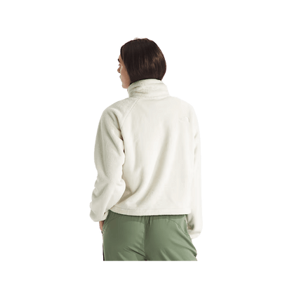 NORTH FACE WOMEN'S OSITO LUX 1/4 ZIP JACKET - WHITE DUNE, BACK ANGLE, XS, SM, MD, LG, XL