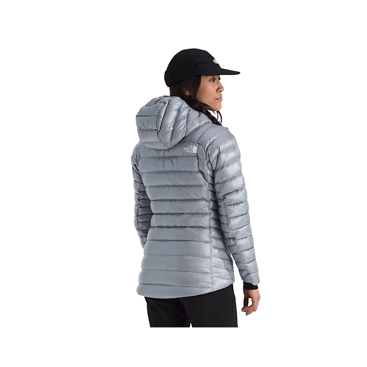 NORTH FACE WOMEN'S SUMMIT BREITHORN HOODIE - BLUE FLAX, BACK ANGLE