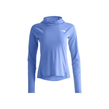 NORTH FACE WOMEN'S SUNRISER SLIM FIT HOODIE - VIRTUAL BLUE, FRONT ANGLE, SM, MD, LG, XL