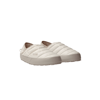 NORTH FACE WOMEN'S THERMOBALL TRACTION MULE V - GARDENIA WHITE/SILVER GREY, FRONT ANGLE, 06.0, 07.0, 08.0, 09.0, 10.0