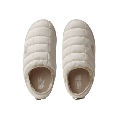 NORTH FACE WOMEN'S THERMOBALL TRACTION MULE V - GARDENIA WHITE/SILVER GREY, BACK ANGLE, 06.0, 07.0, 08.0, 09.0, 10.0