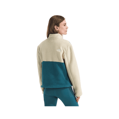 NORTH FACE WOMEN'S YUMIORI 1/4 ZIP - SPACE/GRAVEL/BLUE ECPLIPSE, BACK ANGLE, SM, MD, LG, XL