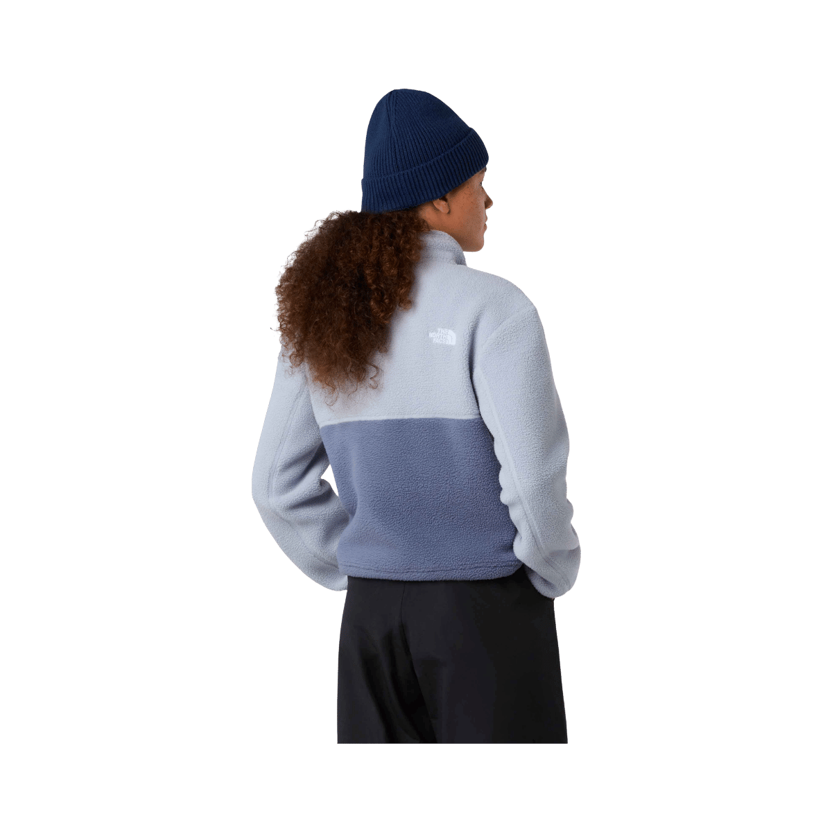 NORTH FACE WOMEN'S YUMIORI 1/4 ZIP - TWILIGHT GALAXY/BLUE FLAX/MINERAL SALT, BACK ANGLE, SM, MD, LG, XL